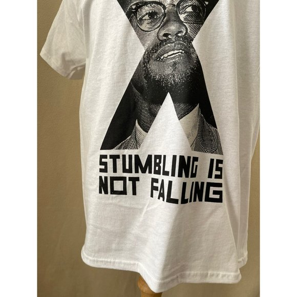 Malcolm X "Stumbling Is Not Falling" Graphic Short Sleeve Crew Neck Tee - Medium - Picture 4 of 9